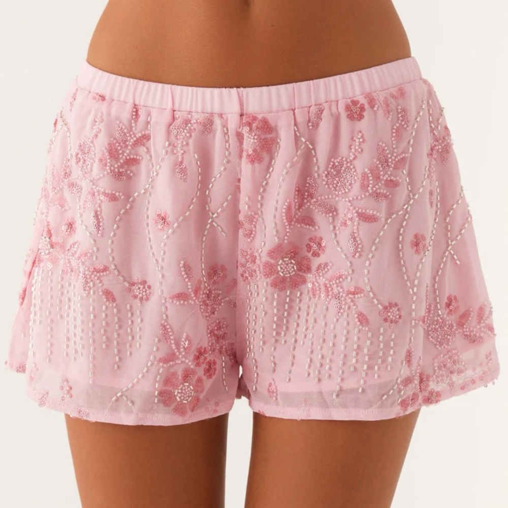 Peppermayo Pink Embellished Women Shorts